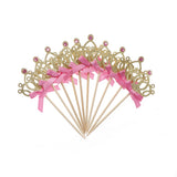 10pcs/lot Toys Hobbies Kid's Party Cartoon Hats 1st Birthday Party Decoration Toys Gold/Silver Cupcake Toppers Toys For Children