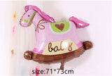 foil balloons Baby Boy air Balloons 1th baby stroller ball for girl Birthday inflatable Party Decorations Kids cartoon hat