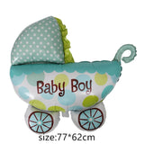 foil balloons Baby Boy air Balloons 1th baby stroller ball for girl Birthday inflatable Party Decorations Kids cartoon hat