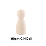 10pc Wooden Doll 65mm-35mm Wooden Blank Peg Dolls Girl Boy DIY Unfinished Doll Maple Rodent Handmade Baby Product Christmas Gift