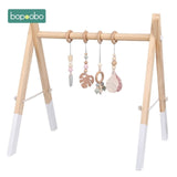 1set Animals Wooden Pendant Baby Play Gym BPA Free Food Grade Wooden Teether Toys Interactive Baby Birth Gift Wooden Blank Toys